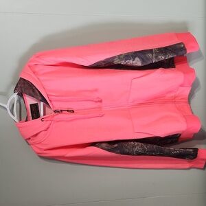 Pink and Camo zip up hoodie